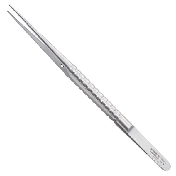 Cooley Micro Tissue Pliers, Multiple Teeth, Straight, 18cm