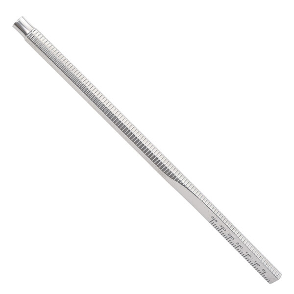 Solid Hexagon Mouth Mirror Handle, with Measuring Scale, Cone Socket